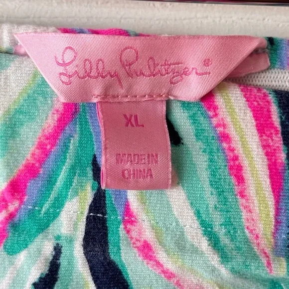 Lilly Pulitzer WESLEE SETHigh Tide Navy Dancing LadyTop With PantsPink XL